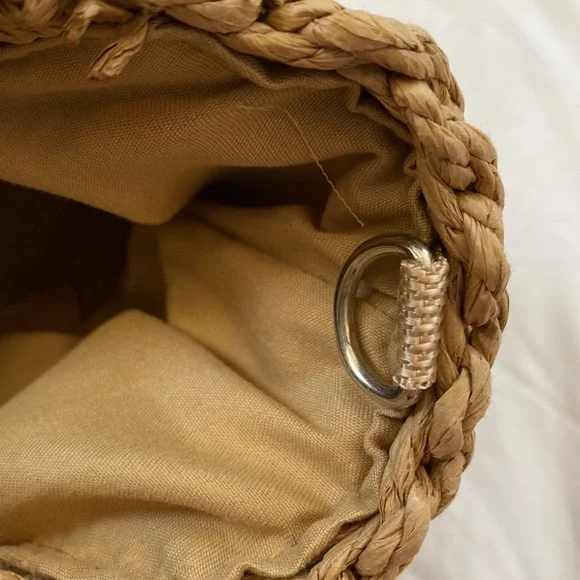 Daisy Embellished Raffia Straw Convertible Crossbody Bag - Picture 11 of 14